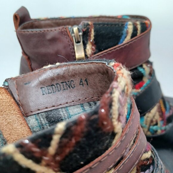 Spring Step L'Artiste Leather Ankle Boots Brown Multicolor Redding 41or US 10 - Picture 11 of 14